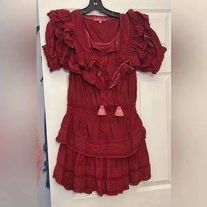LSF Liv dress (dyed red by me) size medium